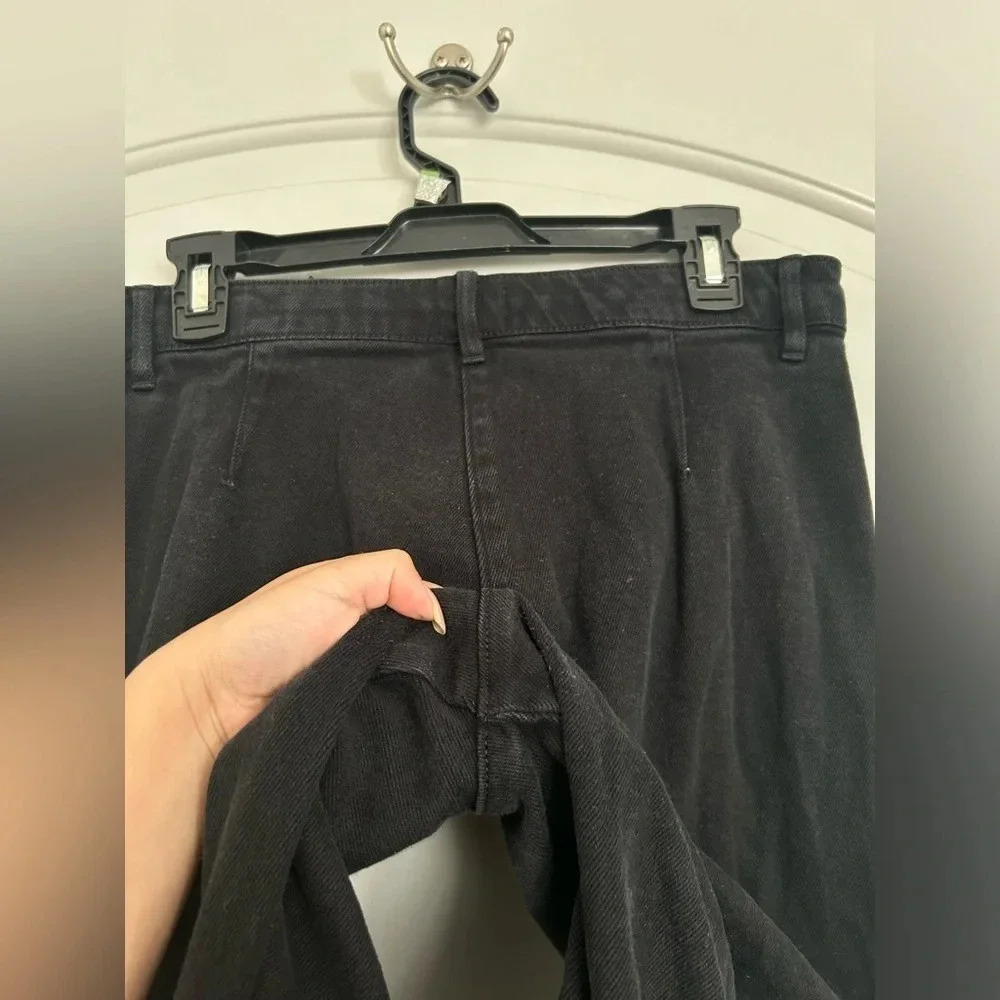Aritzia Wilfred Free Black Modern Y2K Cargo Twill High Rise size 12 - Picture 6 of 13
